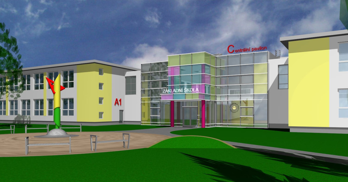 Construction of a new central pavilion for the primary school in Opatovice nad Labem